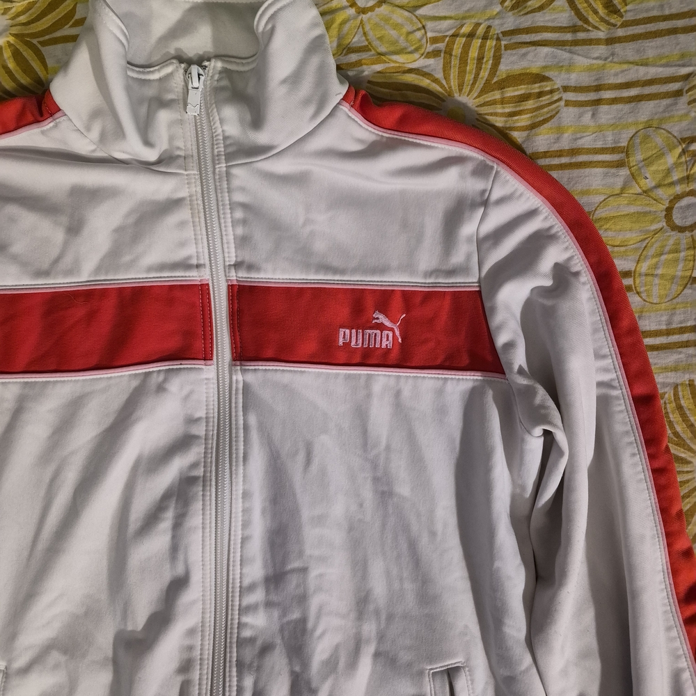 Puma Red and White Track Jacket - Picture 3 of 10